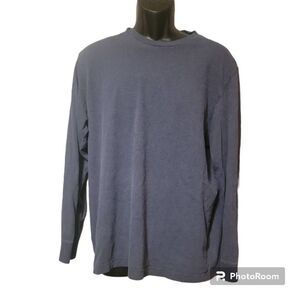 Eddie Bauer Legend Wash Seattle Shirt Men's Large Gray Long Sleeve Crew Neck Cas